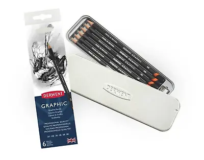 £6.97 • Buy Derwent Graphic Graphite Drawing Pencils Drawing And Sketch Set Of 6 Pencils