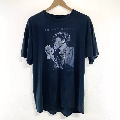 Fruit Of Loom Men's T Shirt James Brown Funk Music Vintage Black Size XL  • $250