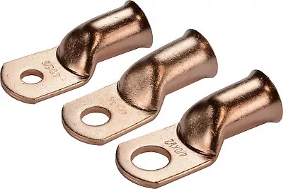 $72.95 • Buy TEMCo Bare Copper Lug Ring Terminals Battery Wire Welding Cable AWG