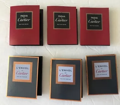 6 Cartier Pasha & L'envol Edp & Edt Samples 1.5ml Each New * • $19.99