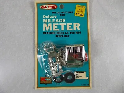 VINTAGE Deluxe Mileage Meter Or Cyclometer For 26 - 27 Inch Bikes NEW Old Stock • $24.95
