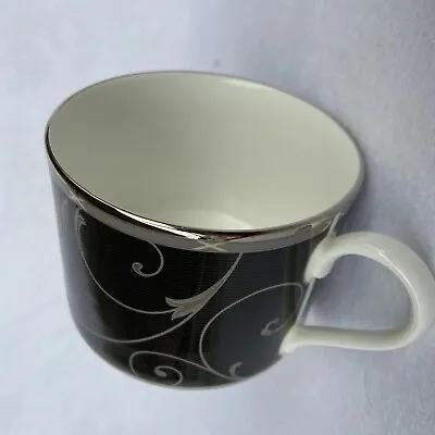 Mikasa Elegant Scroll Black AK050 • 2 1/2” H. Flat Cup • Excellent NEW • $12.99