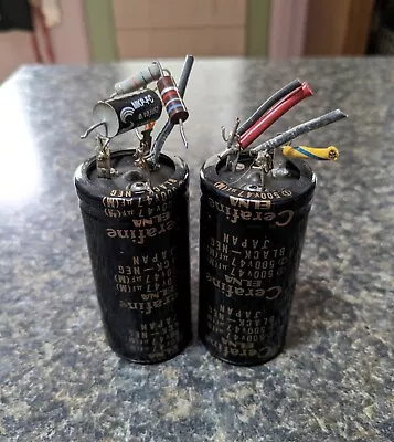 2 X Elna CERAFINE Can Capacitors 47uf @500v HiFi Pair SET Tube Amp Rare Audio • $149