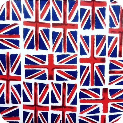 Polycotton Fabric Union Jack Flag Fabric Bunting Crafts Patchwork Dress British • £5.25