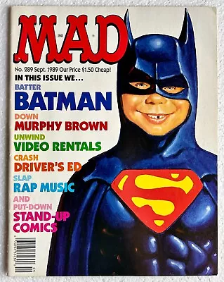 MAD MAGAZINE  SEP 1989  #289 Collectibles Comics VINTAGE BATMAN SUPERMAN  VF+ • $9.99