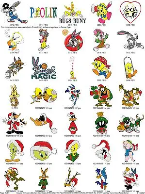 300 Cartoon Embroidery Machine Designs Collection Pes Jef Hus  • $9.95