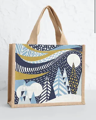 NEW SEASALT CUTE JUTE SHOPPING BAG Hessian Tote Medium 30cm Badger Birds Doves • £9.51