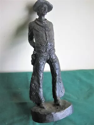 Vtg Michael Garman 9 1/2 T Western Cowboy Sculpture 1971 • $45