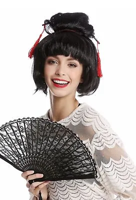 £8.83 • Buy Wig Black Carnival Japan Geisha Maiko China Chinagirl Asian Woman Chignon