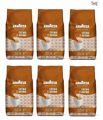 (Pack Of - 6) Lavazza Crema E Aroma Roasted Coffee Beans 1kg • £61.99