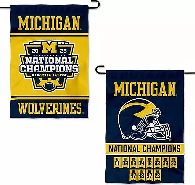 Michigan Wolverines12 Time Football National Champions Garden Flag • $9.50