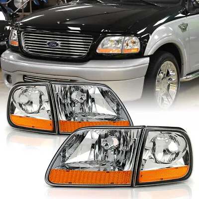 ^Harley Davidson Style^ Headlight Corner Lamp L+R For 97-03 Ford F150/Expedition • $98.99