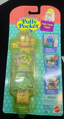 Vintage Polly Pocket 1995 Polly Loves Puppy Wristband New In Package • $99.99