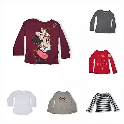 Toddler Girl 6 Long Sleeve T-shirts Bundle Lot 24 Months - Minnie Mouse Rainbow • $15.90