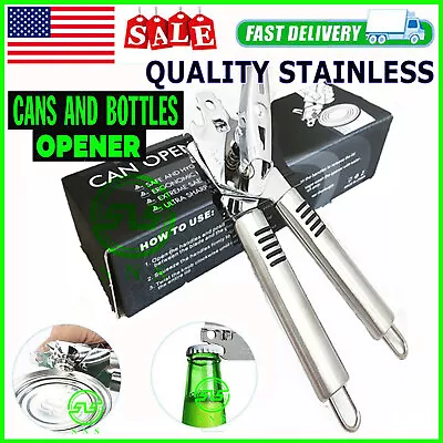 CAN OPENER Bottle Stainless Steel Heavy Duty Blades Strong Professional Chef NEW • $7.49
