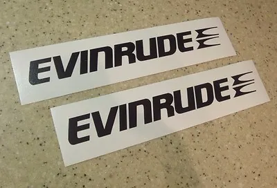 Evinrude Vintage Outboard Motor Decals 2-PAK 18  FREE SHIP + FREE Fish Decal • $24