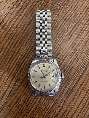 Rolex Datejust 1601 Silver Jubilee Bracelet With Silver Bezel • $3649.99