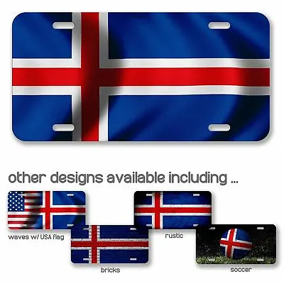 High Grade Aluminum License Plate - Flag Of Iceland (Icelander) - Many Options • $13.49