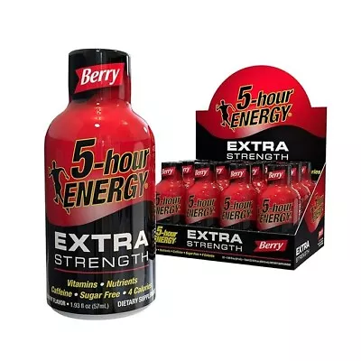 NIB 5 Hour Energy Extra Strength Berry Flavor  1.93 Oz Ea Box Of 12 • $34