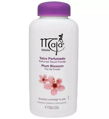 Maja España Talco Perfumado Plum Blossom Suaviza Y Protege Tu Piel 3.5 Oz • $14.88