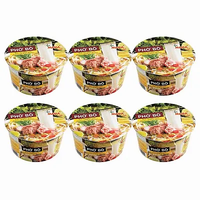 MAMA Pho Bo Instant Beef Soup Bowl Noodle In 2.29 Ounce (Pack Of 6) • $28.95