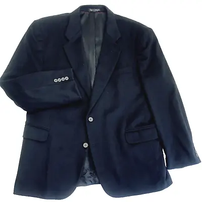 B Teller Vienna Blazer 46 100% Wool Vintage 2 Button Black Suit Jacket Coat Mens • $80.79