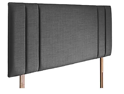 Luxury Side Bar Headboard In Linen/ Turin Fabric S D K SK Height 26  • £35.99