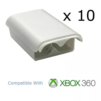 X 10 Xbox 360 Controller Battery Cover Case Shell Pack - Grey • £6.95