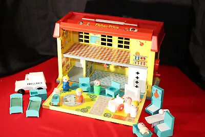 Fisher Price Vintage Little People #931 Play Family Hospital Complete • $140