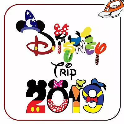 Trip 2019 Mickey Mouse Style Iron On T Shirt Transfer Vinyl Printed Sticker • £2.99