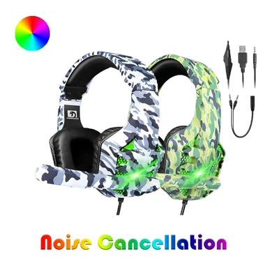 $27.99 • Buy 3.5mm Gaming Headphone With Mic RGB Backlit USB For PC Laptop Mac PS4 Xbox One