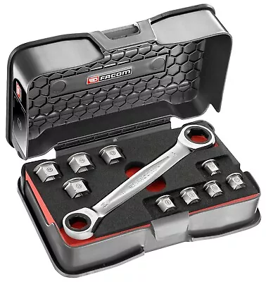 £67.95 • Buy Facom 464.J1A 11 In 1 Interchangeable Ratchet Spanner / Socket Set 8 - 19mm
