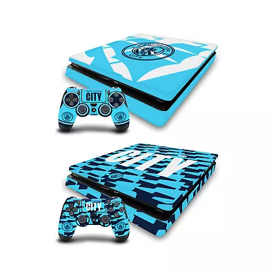 Man City Fc Logo Art Vinyl Sticker Skin Decal For Ps4 Slim Console & Controller • £19.95