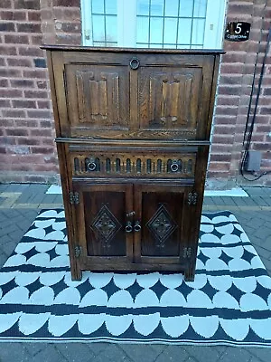 Vintage Oak Jaycee Cocktail Cabinet Cupboard Can Deliver • £145