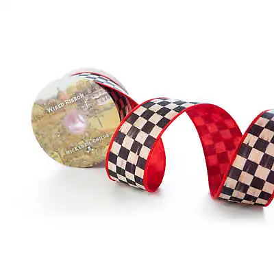 MacKenzie-Childs Courtly Check 2  Ribbon - Red - 10 Yards (30 Feet) • $24.70
