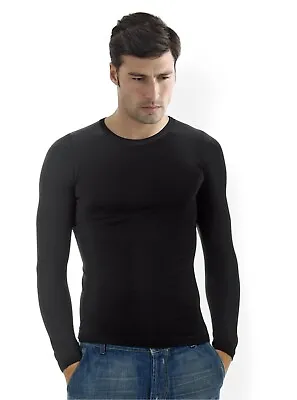Crewneck Shirt For Man Long Sleeve Microfiber Seamless Intimidea 200079 • $15.39
