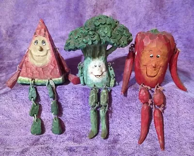 Vintage Anthropomorphic Vegetable Shelf Sitters Resin Figuries Kitchen Decor • $19.99