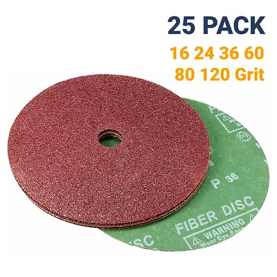 7  Calcined A/O Resin Fiber Disc 16 24 36 60 80 120 Grit Grinding Sanding Discs • $39.99