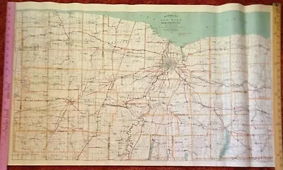 1908 Walker's Automobile Map Rochester District NY Railroads Post Offices • $74.99