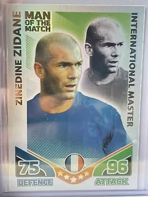 Zinedine ZIDANE Man Of The Match Attax 2010 FIFA World Cup France Master MOTM • £2.99