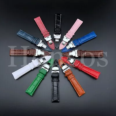 22mm Leather Watch Band Strap Fits For Bulova Accutron Watch Buckle Clasp Color • $13.99