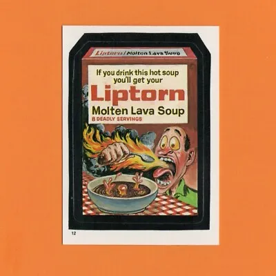 1986 Wacky Packages Liptorn #12 Topps Mini Album Sticker Lipton Soup Spoof • $2.49