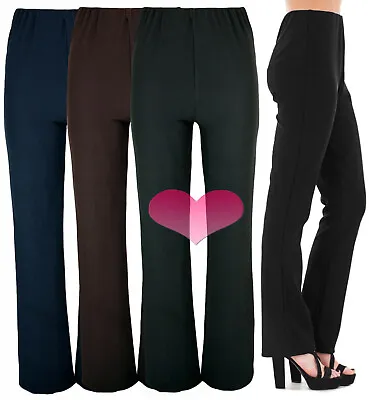 Ladies Nurse Work Carer Stretch Elasticated Trousers 27 Leg 29 Leg 31 Leg UK8-26 • £9.99