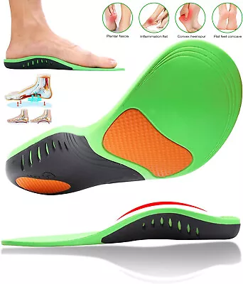Orthopedic Insoles Work Boot Shoes Insoles Sports Inner Sole Foot Insert Support • £3.99