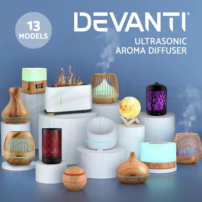 Devanti Aromatherapy Diffuser Aroma Essential Oil Ultrasonic Air Humidifier Mist • $17.95