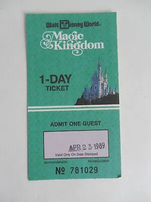 1980s Magic Kingdom 1-Day Guest Passport Ticket Walt Disney World • $9.99