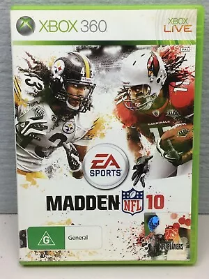 XBOX 360 | MADDEN NFL 10 EA | Microsoft Game | Manual | Tested | Free Fast Post • $9.99