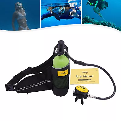 1L Mini Scuba Tank Underwater Dive Portable Lungs Deepest 32.8ft Scuba Oxygen US • $164.10