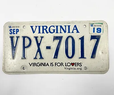 $9.99 • Buy Virginia VA License Plate 2019 VPX 7017