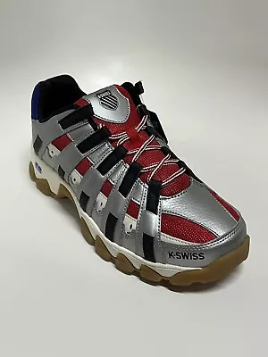 Mens K-swiss Silver Blue Red St429 03181-094-m Size 12 • $99.99